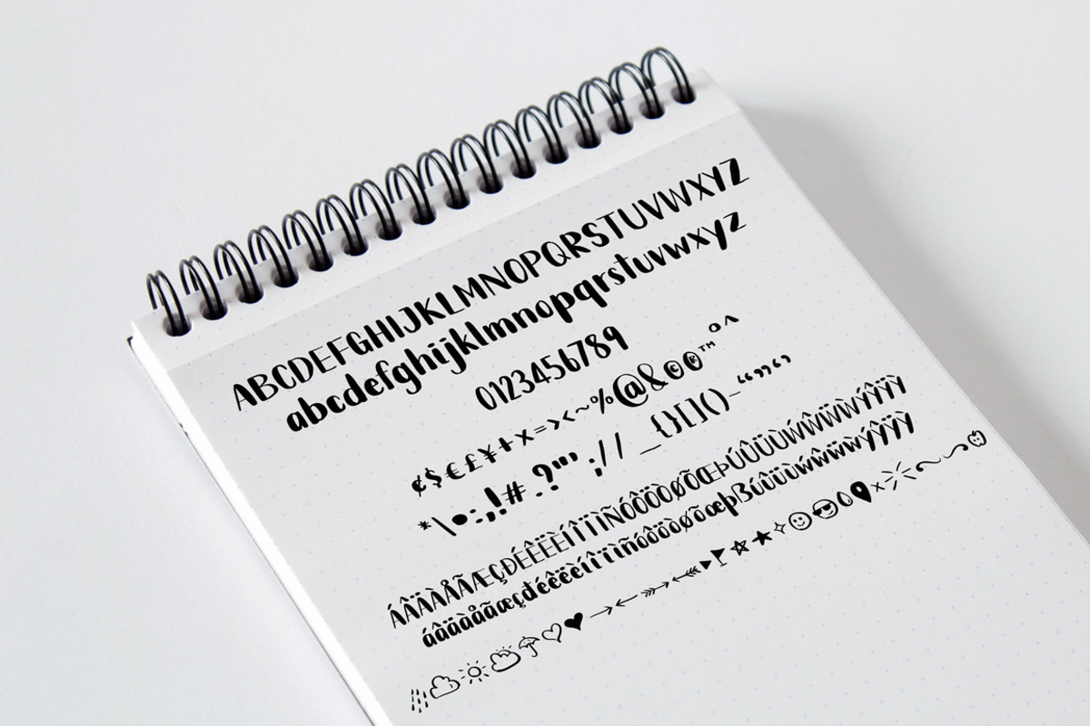 Rainy Day Handwriting Script Font preview 2