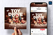 Christmas Toy Drive Flyer Template, a Design Template by Rome B Creation (Thumbnail 2 of 2)