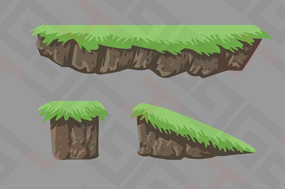 Platform with grass preview 2