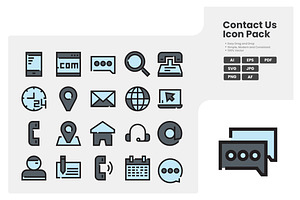 Contact Us Icon Pack, a Duotone Icon by erifqizeicon