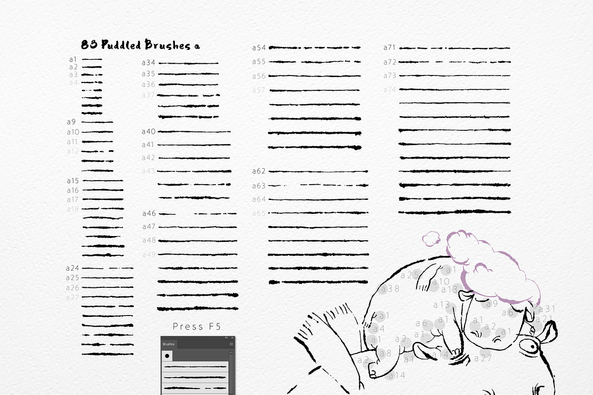 Puddled Brushes for Illustrator, a Brush Add-On by Mazheika Store (Photo 3 of 8)