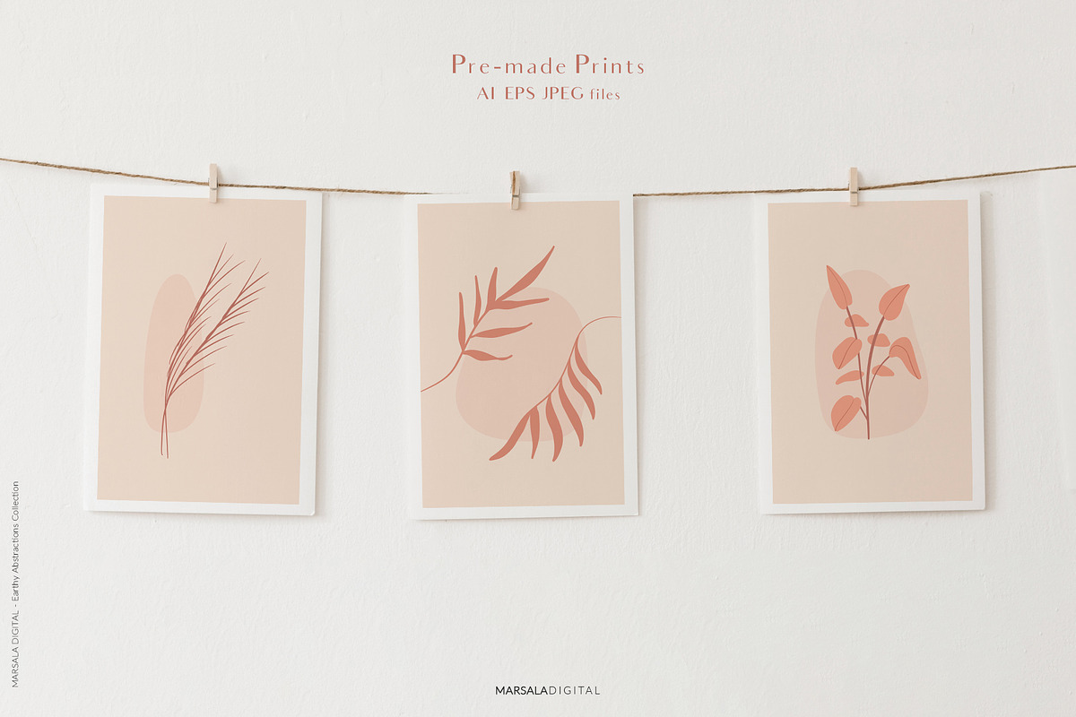 EARTHY Abstractions & Prints, a Decorative Illustration by Kaya Fonts (Photo 5 of 15)