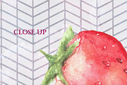14 Handpainted Strawberry Elements, a Decorative Illustration by Tubigan Art (Thumbnail 2 of 3)