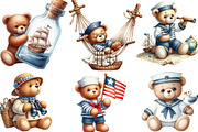 Cute Sailor Teddy Bear Clipart, an Illustration by Designking (Thumbnail 3 of 4)