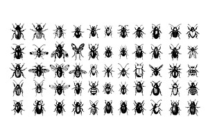 Beetles ink sketch vector set, an Animal Illustration by Onyx