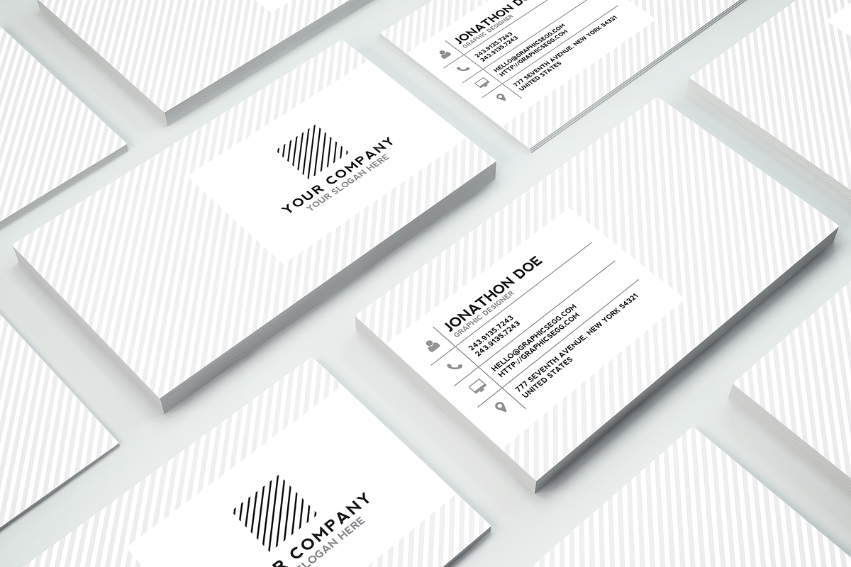 Clean minimal business card #2, a Business Card Template by GraphicsEgg (Photo 2 of 2)