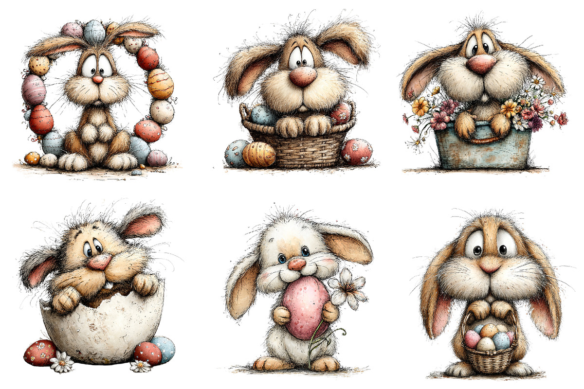 Watercolor Easter Animals clipart, an Illustration by CreationArt (Photo 3 of 6)