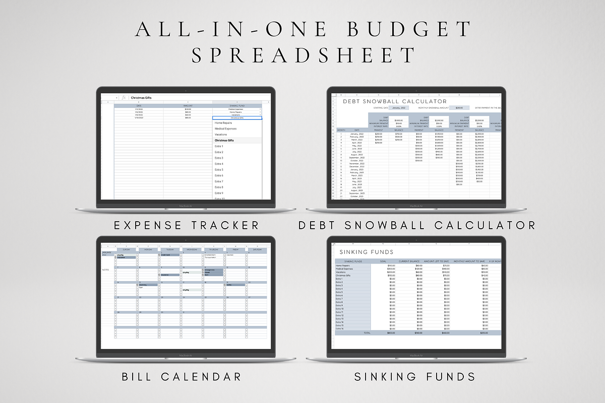 Digital Finance Spreadsheet Bundle, a Templates & Theme by BRANDcontent (Photo 5 of 8)