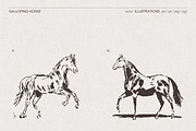 Galloping Horse Spirit Sketches, an Animal Illustration by TheMountBirdStudio (Thumbnail 3 of 6)
