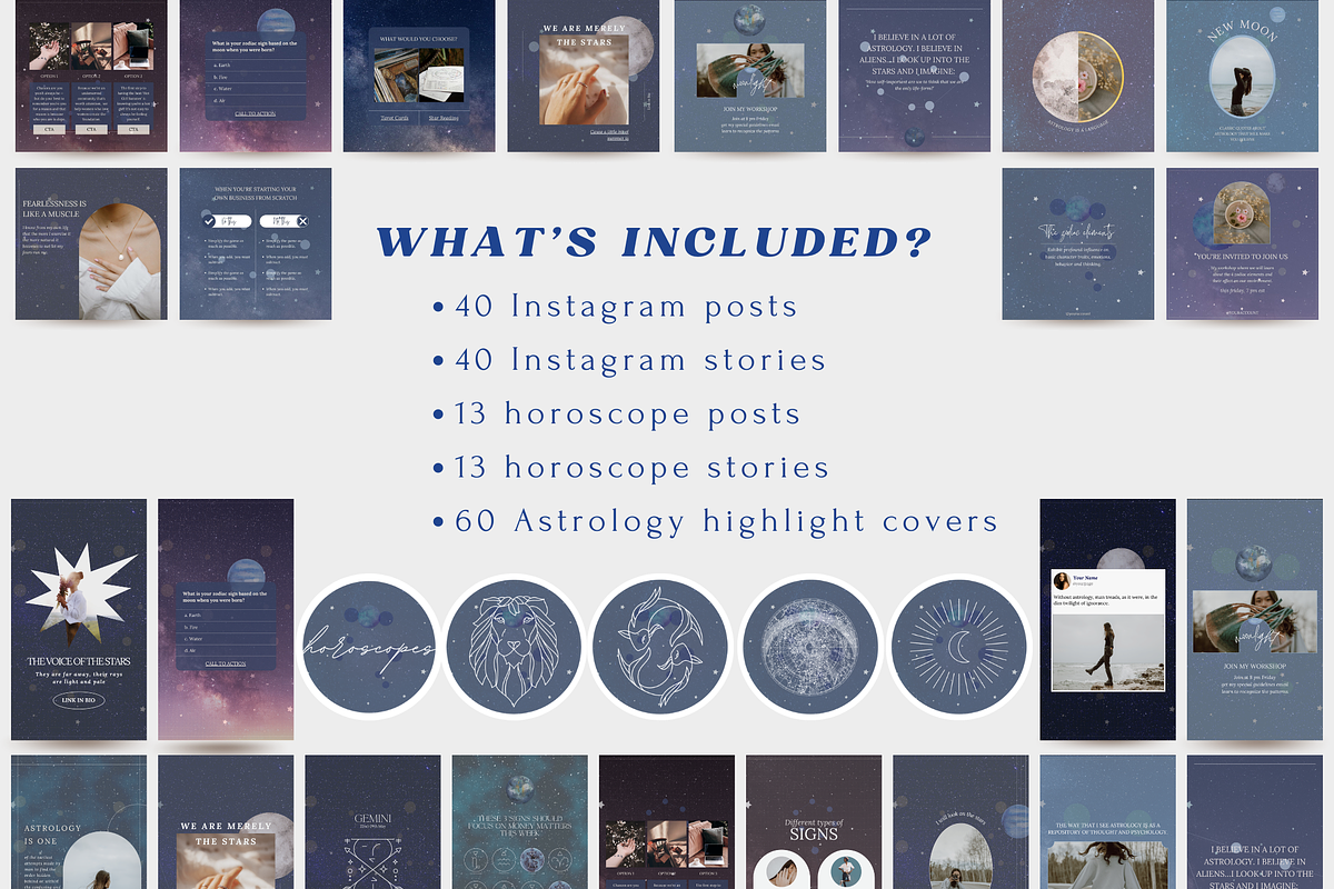 Astrology Instagram Canva Templates, a Social Media Template by Story Native (Photo 7 of 8)