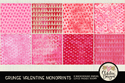 Grunge Valentine Monoprint Papers, a Texture Graphic by Clikchic Designs (Thumbnail 2 of 5)