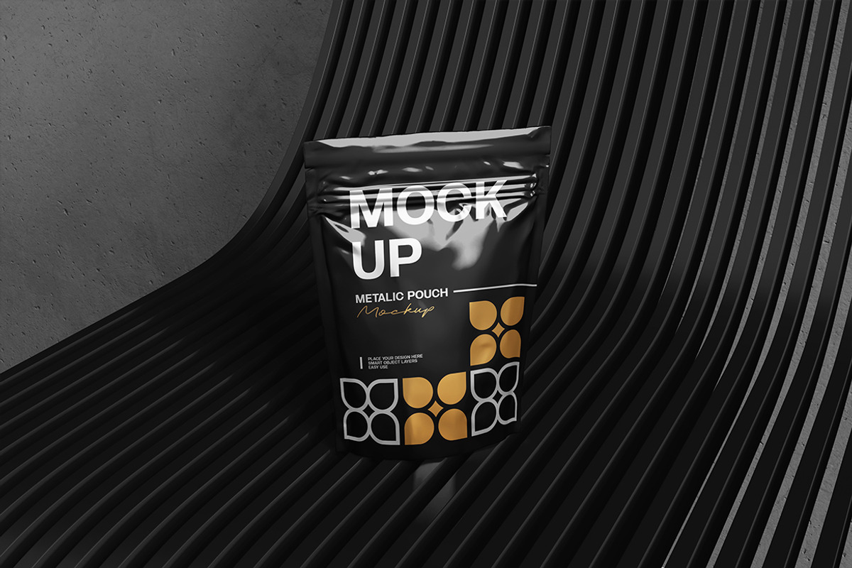 Metalic Pouch Mockup, a Packaging Mockup by Pixie Creative (Photo 2 of 4)