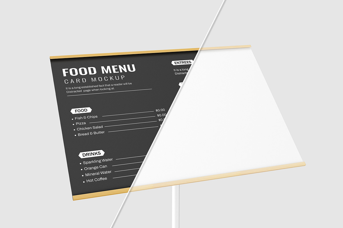 Modern Menu Card Mockup, a Product Mockup by graphypix (Photo 4 of 4)