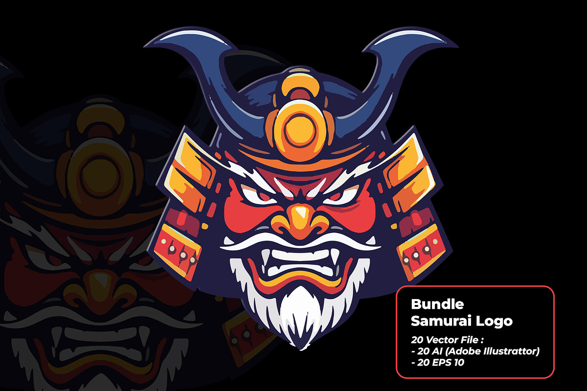 Bundle Samurai helmet Vector, a Branding & Logo Template by Zero_std (Photo 1 of 4)