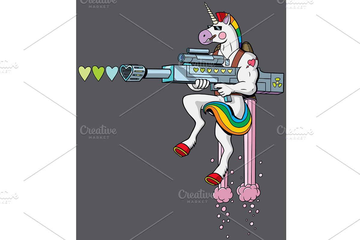 Unicorn Soldier, a Texture Graphic by Malchev