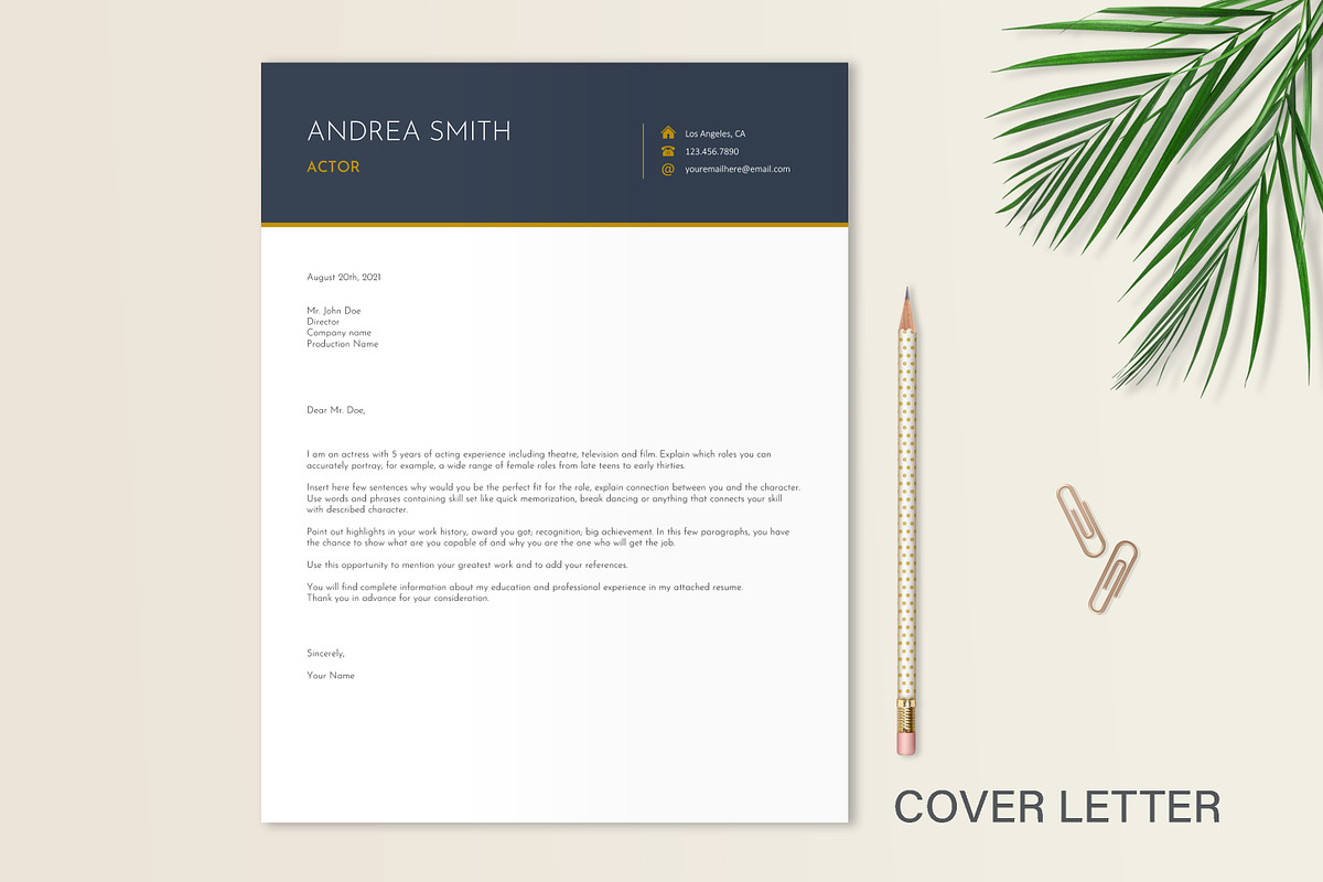 Actor, Actress Resume Design Word, a Resume Template by Stanin Studio (Photo 5 of 10)