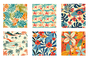 Retro Hawaiian Print Digital Paper, a Pattern Graphic by Chromolume Studio (Thumbnail 3 of 28)