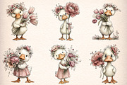 whimsical spring goose clipart, an Illustration by GatewayDesign (Thumbnail 3 of 7)