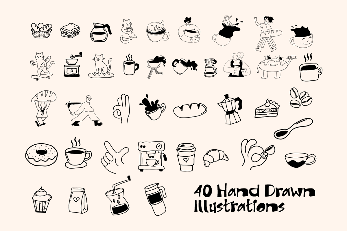 Coffee Branding Illustrations, an Object Graphic by Ideal Eksis (Photo 3 of 8)