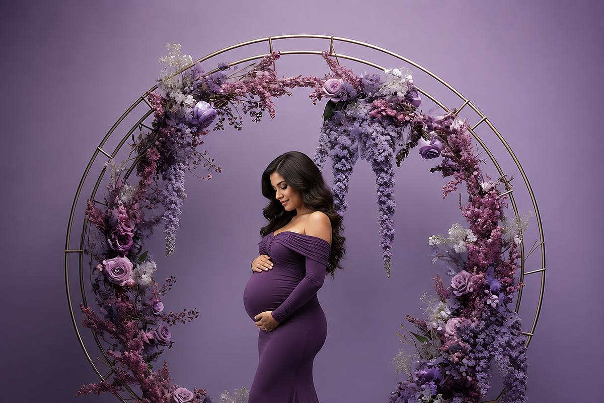 Floral Ring Backdrops Maternityshoot, a Background Graphic by Chipshpow Graphics (Photo 10 of 13)