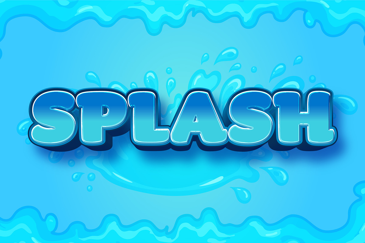 Splash - Editable Text Effect, a Layer Style Add-On by designvectx