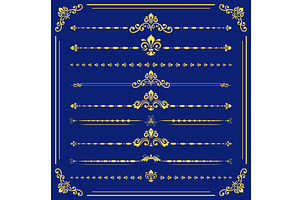Vintage Big Set of Horizonyal Vector, an Illustration by FineArtStudio