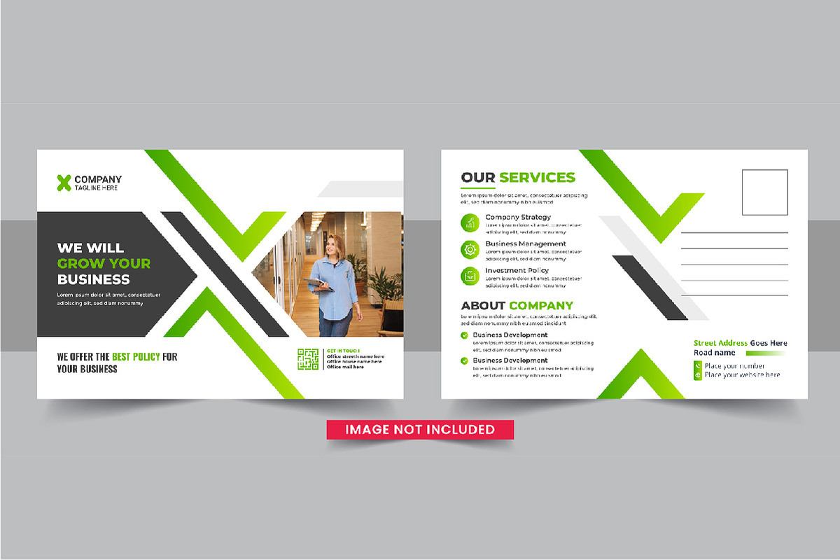 Business postcard design bundle, a Card Template by Pavel_design (Photo 2 of 11)