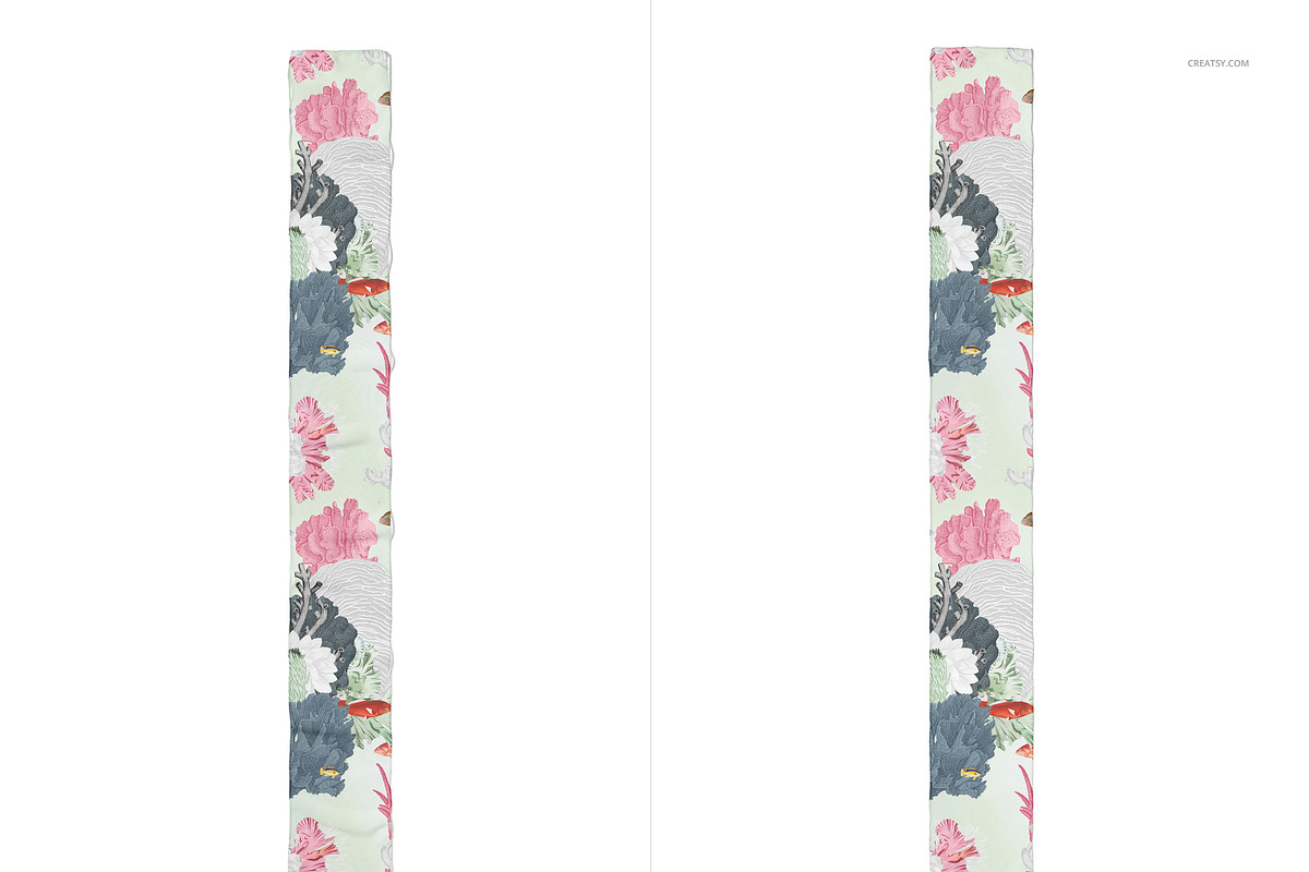 13x103cm Chiffon Silk Scarf Mockup, a Mask Mockup by creatsy5 (Photo 6 of 9)