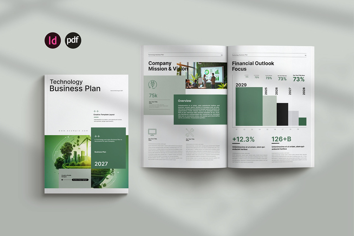 Technology Business Plan Template, a Brochure Template by Creative-Work (Photo 1 of 8)