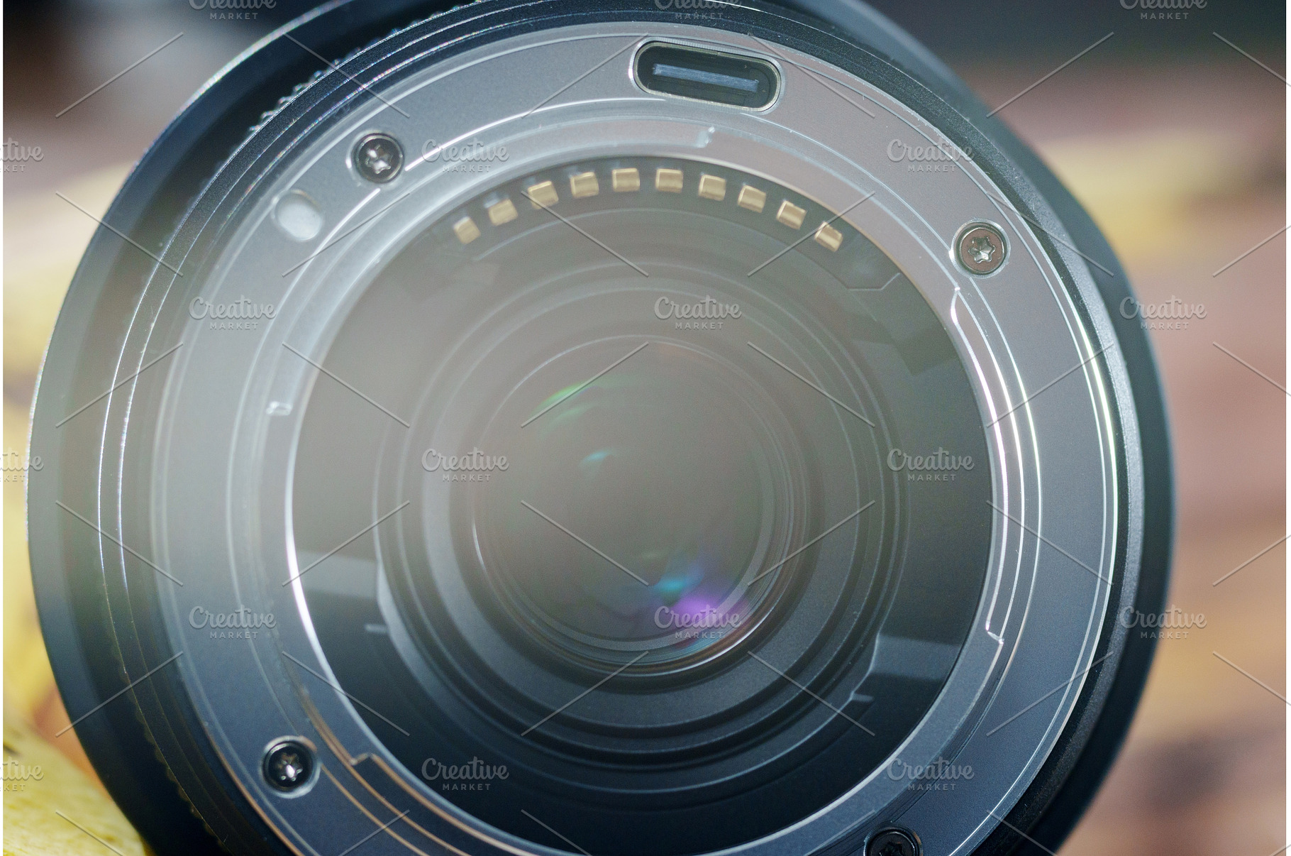 Detailed view of a camera lens mount, a Technology Photo by darksoul72