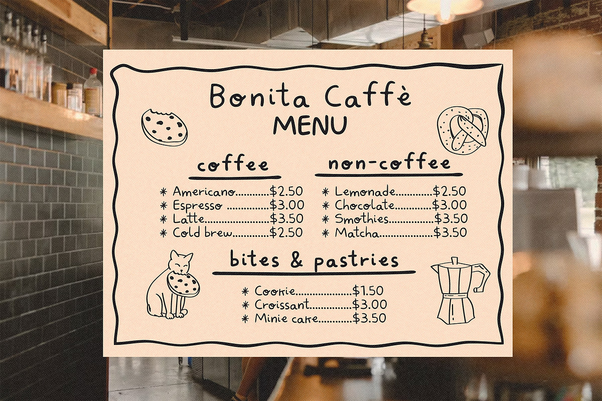 Vanilla Cake – Cute Font, a Handwritten Font by Maria Feliz Fonts (Photo 4 of 9)