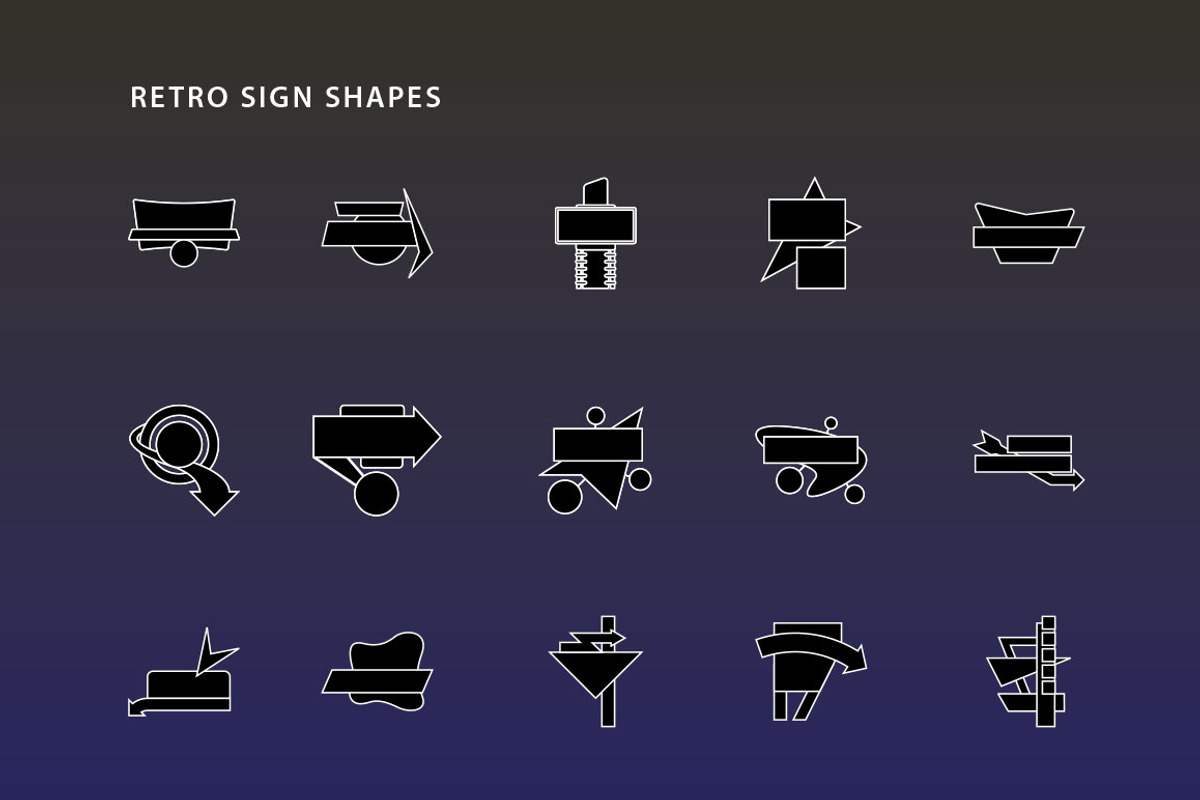 Retro Sign Vector Kit, an Object Graphic by WalkingStick Design