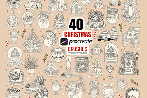 Christmas brushes for Procreate
