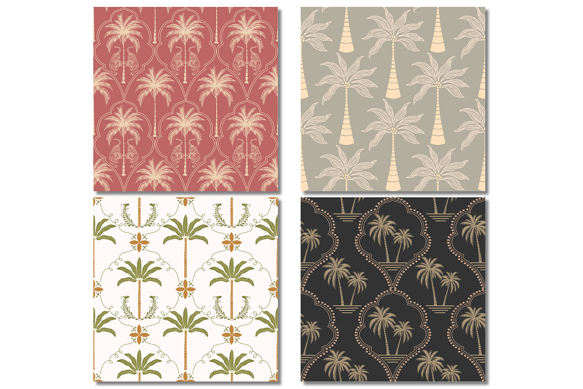 Palm Tree Tropical Seamless Patterns, a Pattern Graphic by wind mill (Photo 3 of 3)