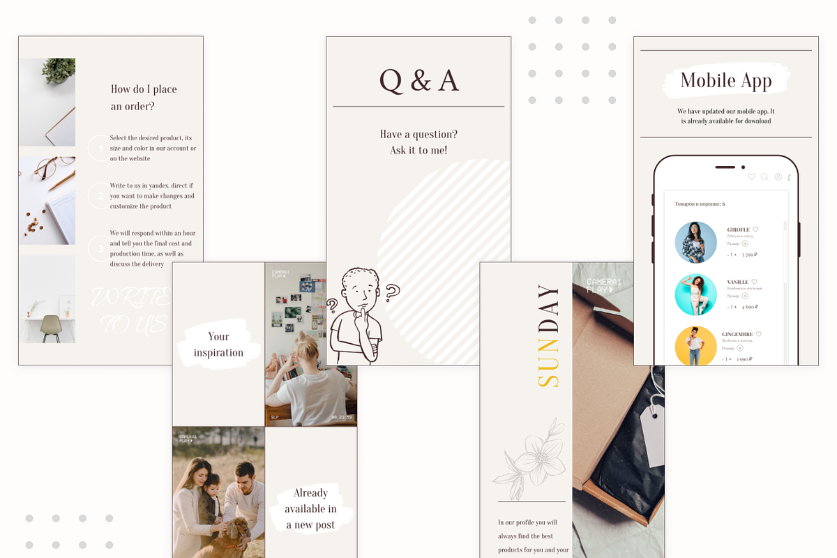 50 Canva templates (stories & feed), a Social Media Template by KaluginaWEB (Photo 9 of 13)