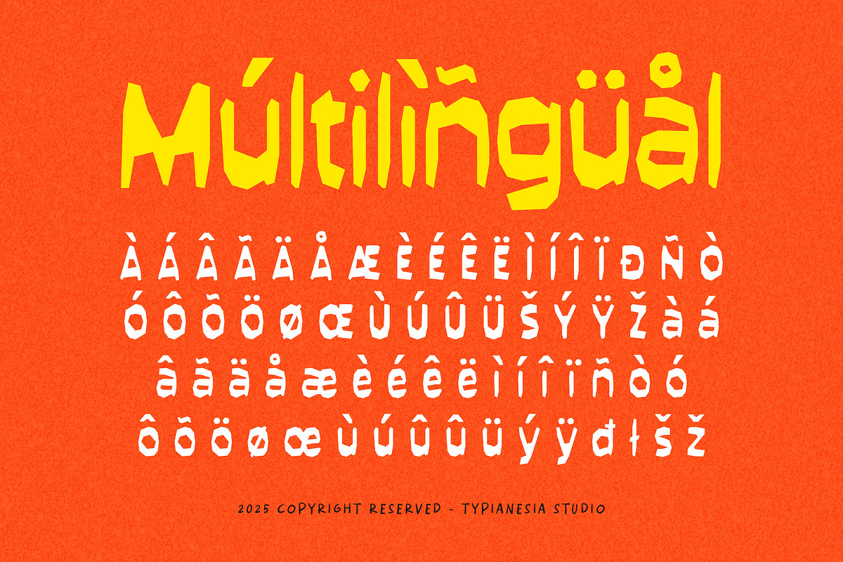 Auhsome - Papercut Craft Font, a Sans Serif Font by Typia Nesia (Photo 4 of 14)