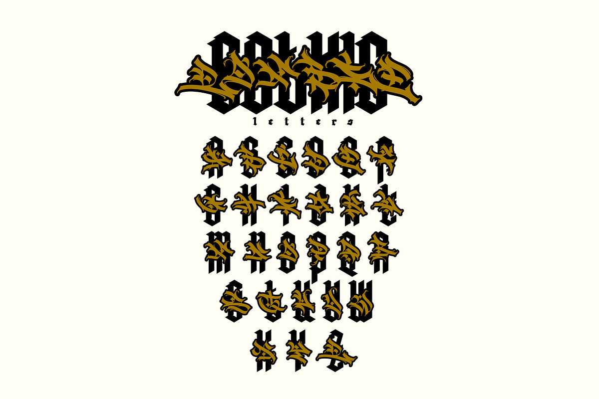 Gothic vector letters - 029, an Object Graphic by GeekClick (Photo 6 of 10)
