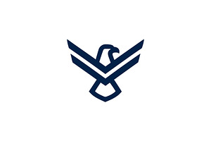 Eagle stylized emblem in navy, a Branding & Logo Template by Vectorium Studio