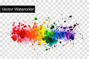 rainbow watercolor splashes, a Texture Graphic by PatapovaVika (Thumbnail 4 of 5)