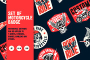 motorcycle badge vintage bundle, a Branding & Logo Template by grindstudio (Thumbnail 1 of 3)