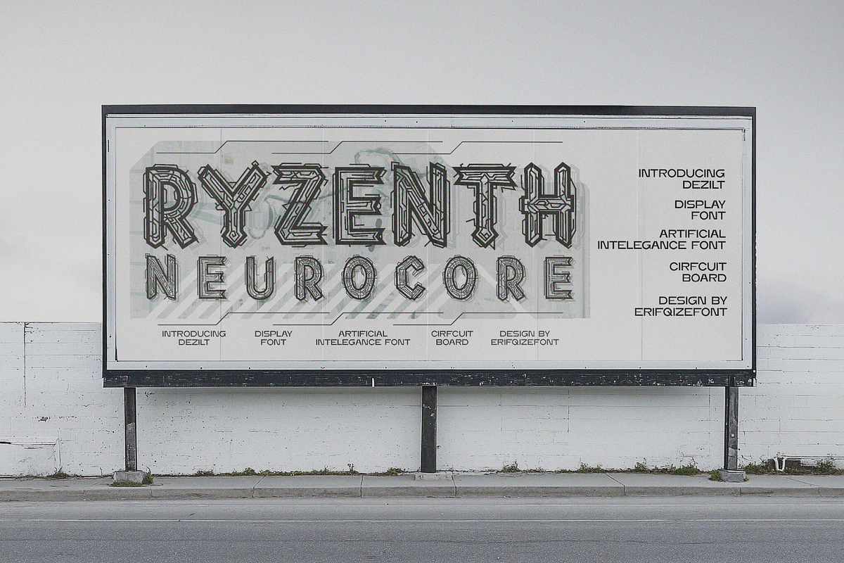 Dezilt Artificial Intelligence Font, a Symbol Font by Erifqizefont (Photo 3 of 10)