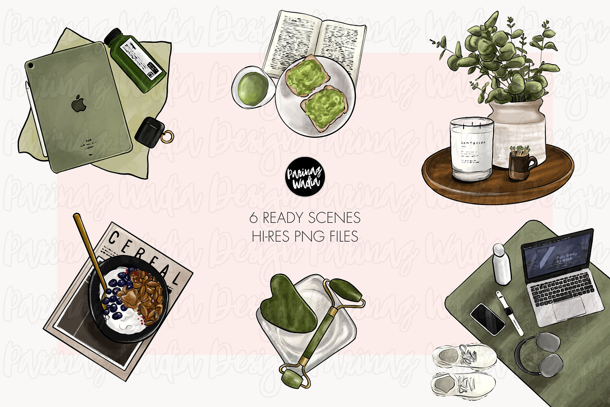 That Girl Clipart Bundle, a Healthcare Illustration by Parinaz Wadia Design (Photo 9 of 10)