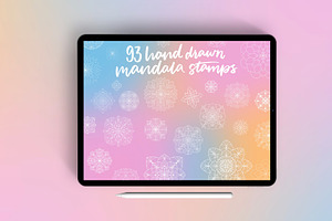 90 Procreate Mandala Stamp Brushes