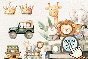 Cute Jungle Safari Animals Clipart, an Animal Illustration by artinspirestudio (Thumbnail 3 of 7)