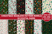 Christmas Seamless Pattern Bundle, a Graphic by Designking (Thumbnail 1 of 4)