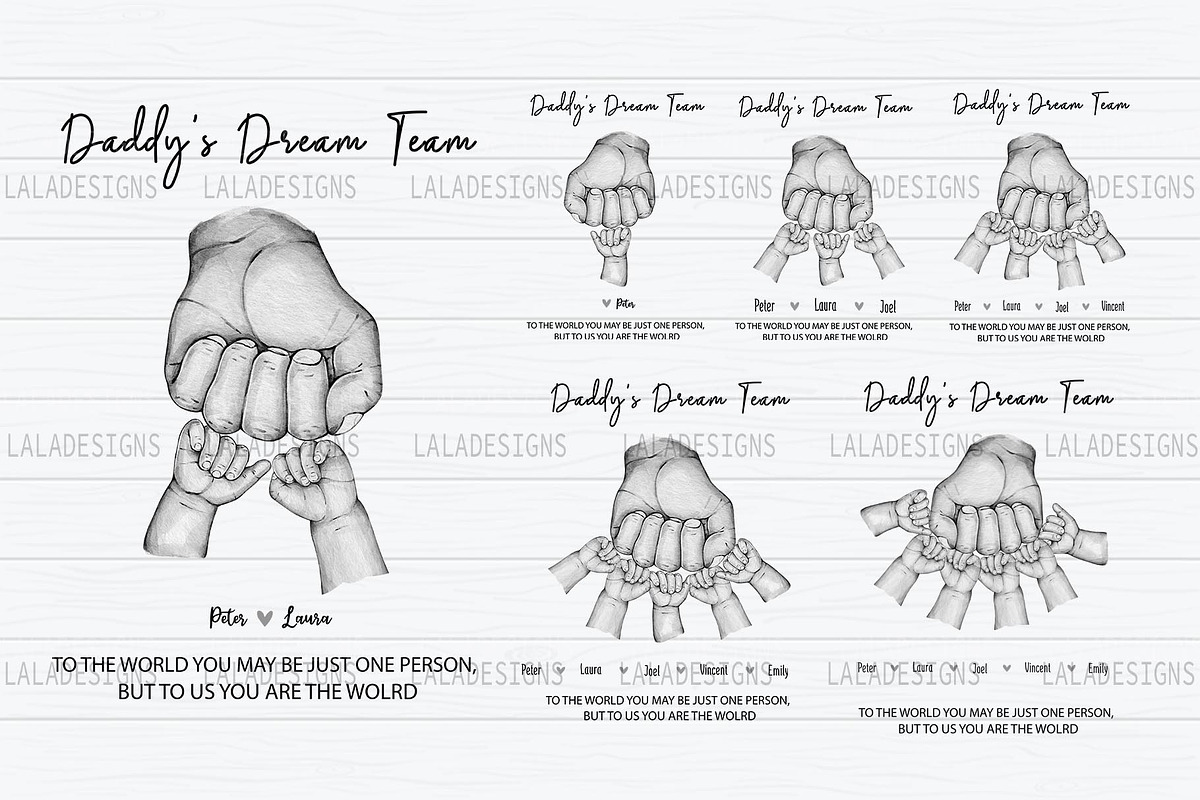 Daddy's Dream Team Fist Bump Png, a Graphic by LALADesigns (Photo 1 of 2)