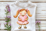 Watercolor Pink Gingerbread Clipart, an Illustration by CraftArtStudio (Thumbnail 5 of 6)