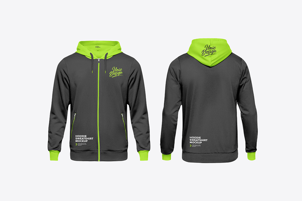 Hoodie Sweatshirt Mockup, an Apparel Mockup by UnicDesign (Photo 3 of 3)