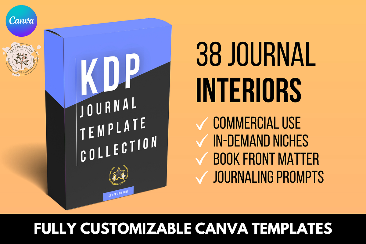 38 KDP Journal Template Bundle, a Magazine Template by Self Publishing Magic (Photo 1 of 4)