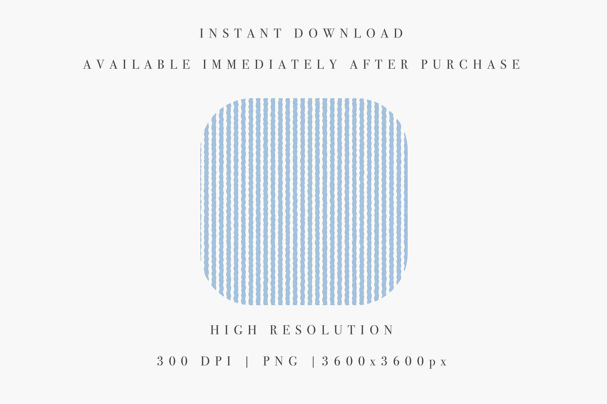 Light Blue Scalloped Stripe Seamless, a Pattern Graphic by Pati Charm Studio (Photo 2 of 7)